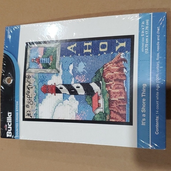 Bucilla Cross stitch trio 2 small kits snap embroidery hoop - Picture 2 of 6